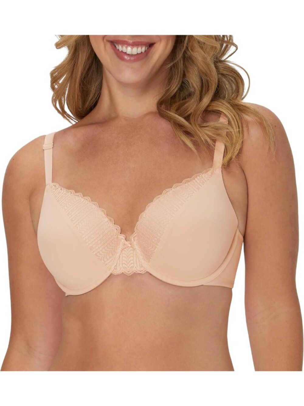 Padded Underwire Full Coverage T-Shirt Bra, Seamless & Convertible, Plus Size